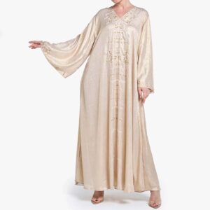 Golden Shumookh Jalabiya – Graceful Elegance