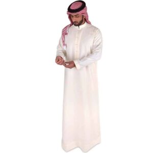 Bahraini Off White Kandura by Shumookh – Understated Elegance with a Distinct Identity
