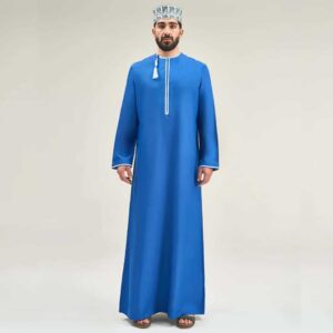 Shumookh Omani Blue Kandura