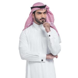 Shumookh White Saudi Kandura