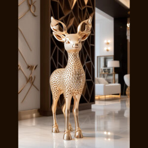 Shumookh Fiberglass Deer Sculpture – Handcrafted Monroe-Inspired Design