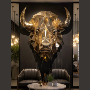 Shumookh Crystal Bull – Fiberglass & Resin Handcrafted Masterpiece