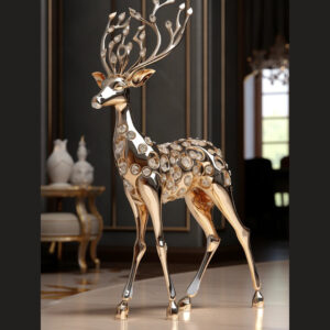 Monroe Inspired Deer Sculpture Handcrafted Fiberglass Elegance