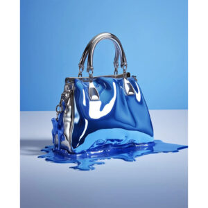Blue Crystal Handbag Luxury Handcrafted Fiberglass Art Piece