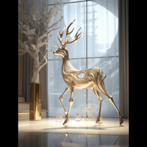 Shumookh Deer VI – Contemporary Fiberglass Art Sculpture