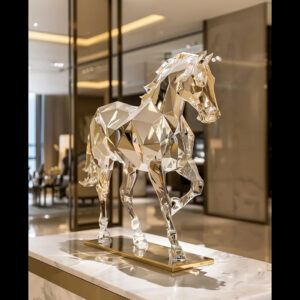 Shumookh Crystal Horse Sculpture – Timeless Strength & Elegance