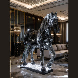 Shumookh Diamond Horse – Fiberglass Handcrafted Masterpiece